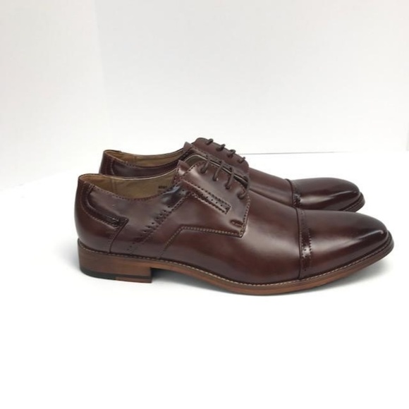 Amali Men\'s Brown Oxford Dress Shoes Leather Lined Cap Toe Sizes 8.5 - 11 main image 2